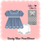 RTS Dusty Blue Pearl Bows