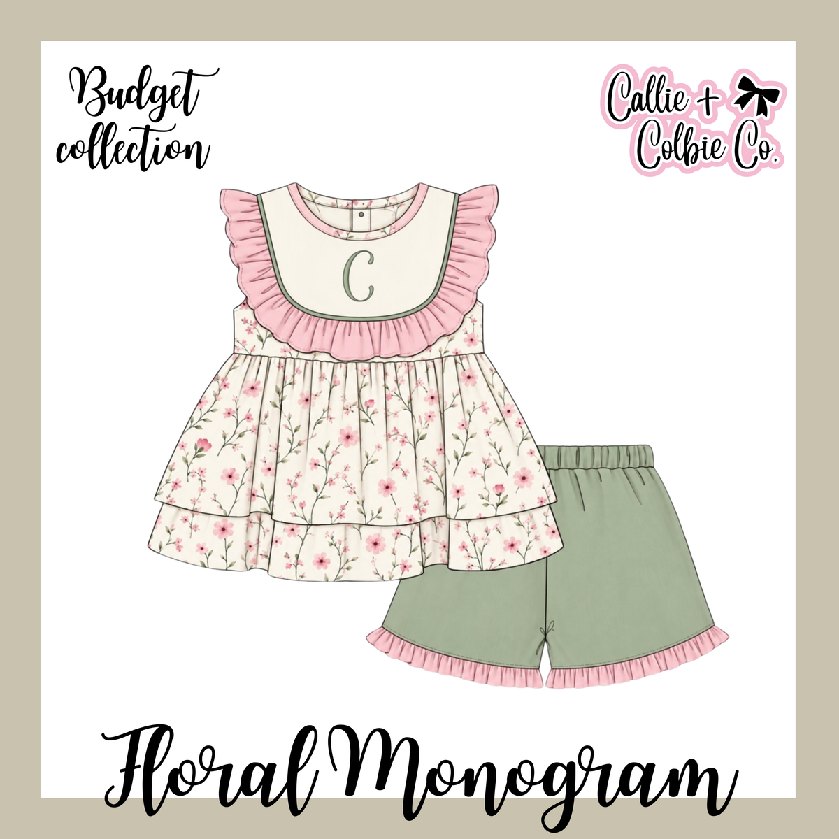 PO16 Custom Floral Monogram ETA April