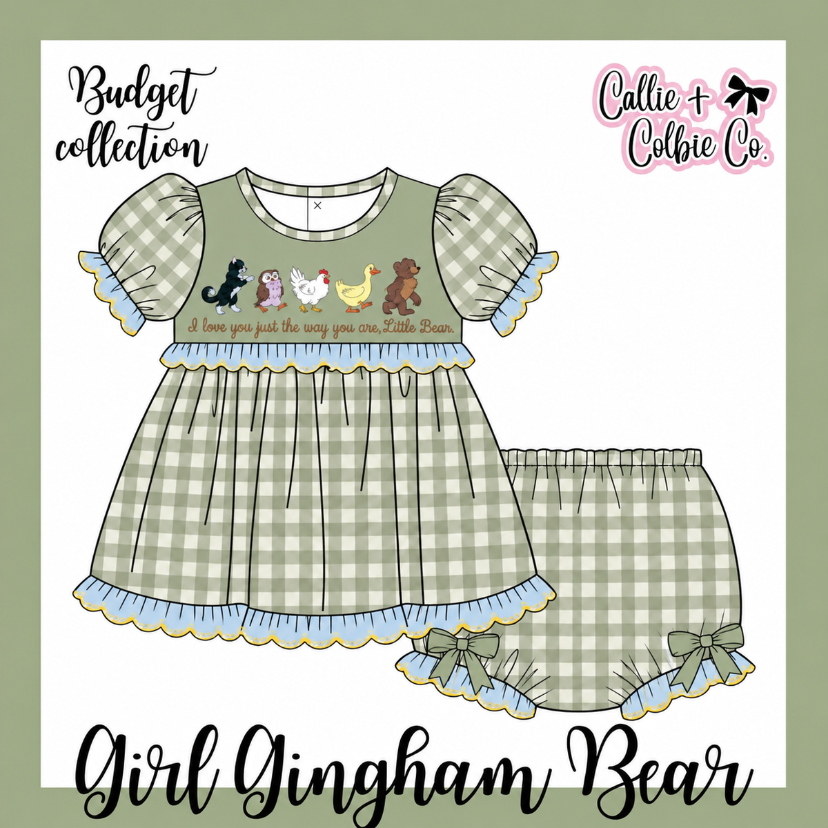 PO16 Girl Gingham Bear ETA April