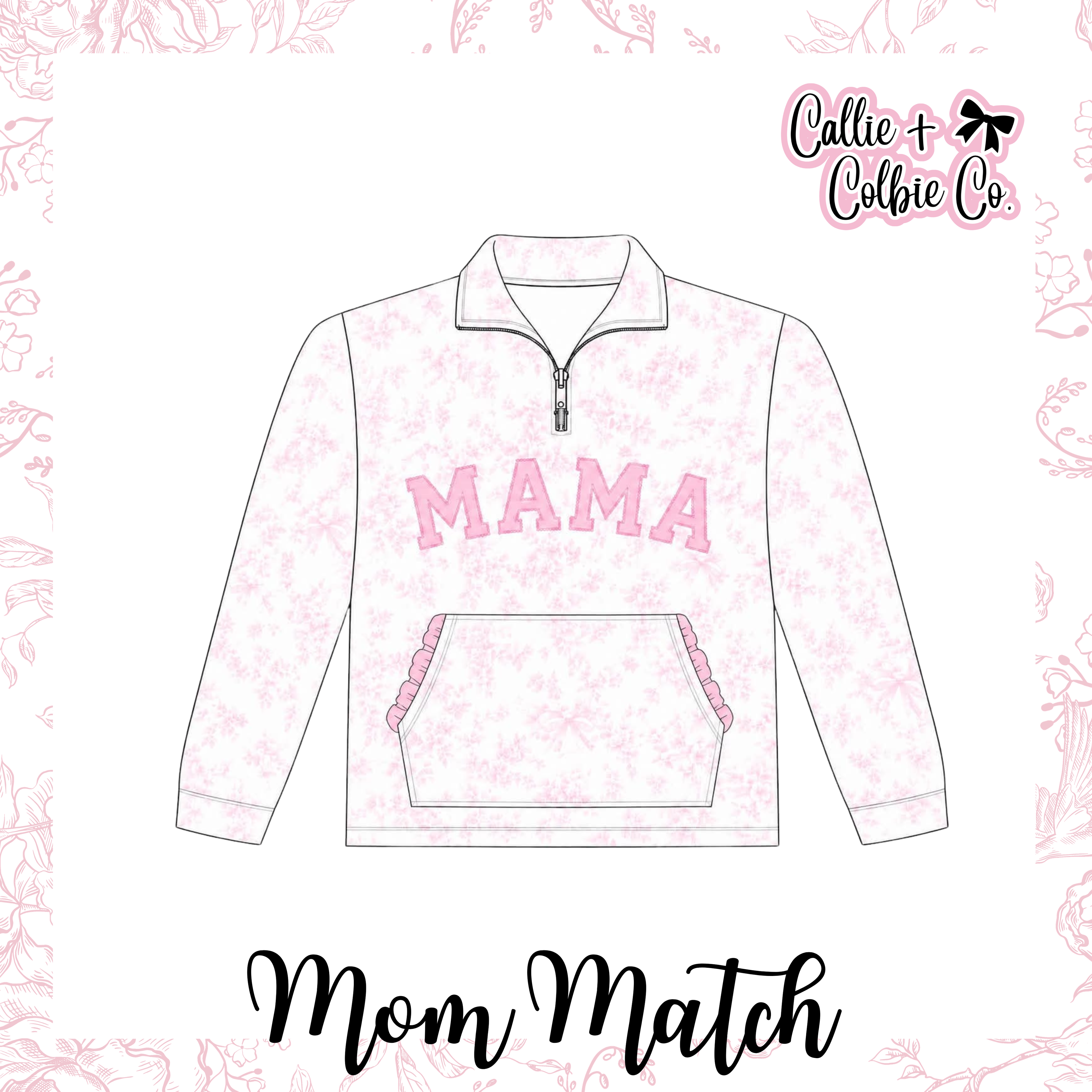 PO9 Custom Pink Toile Mom Match ETA Early Dec.