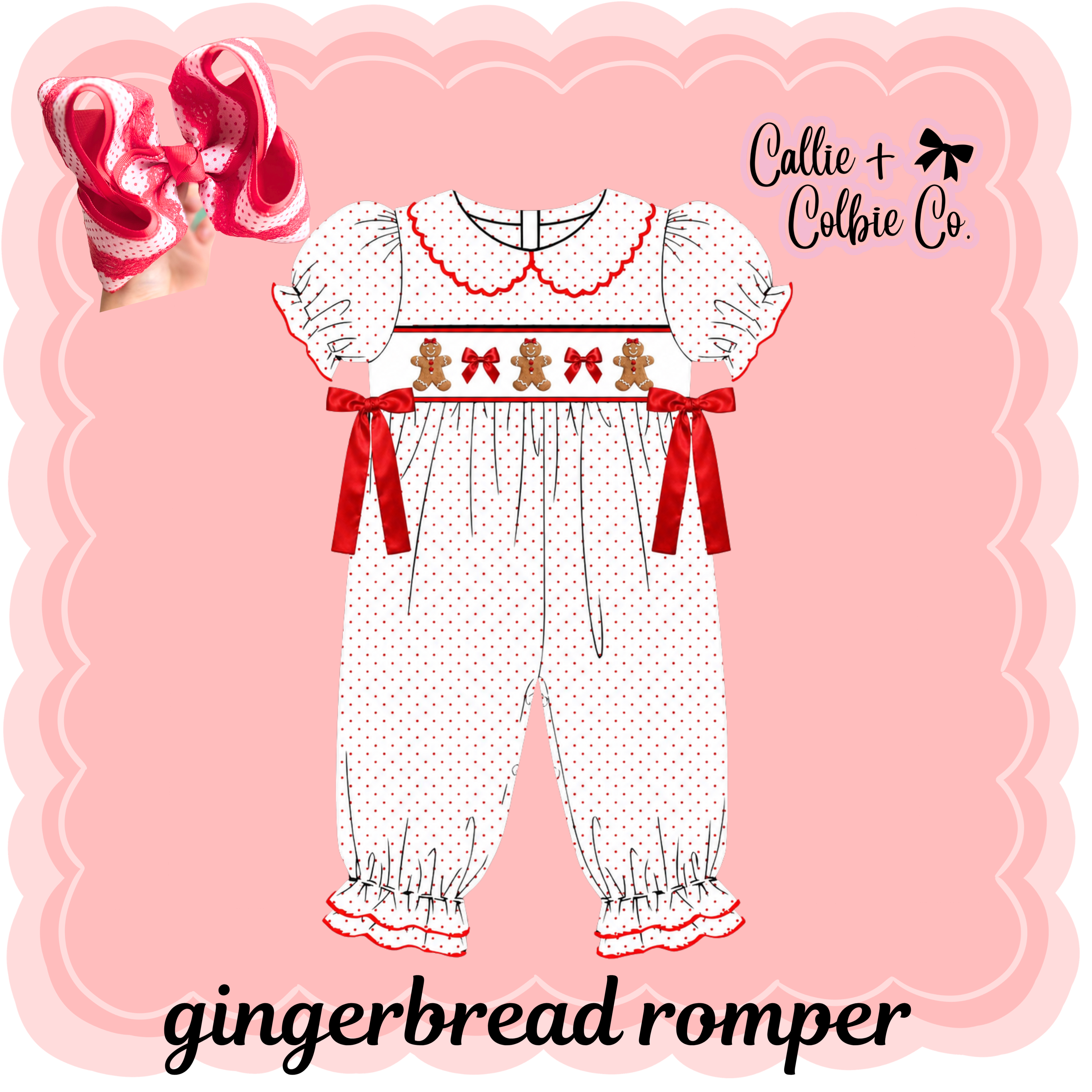 PO4 Gingerbread romper ETA Oct.