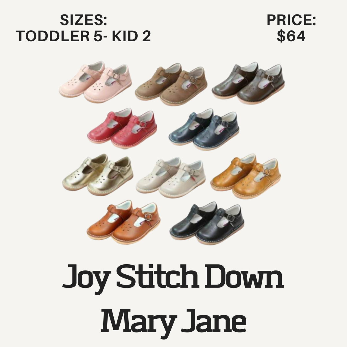 SHOES Joy Stitch Down Mary Jane