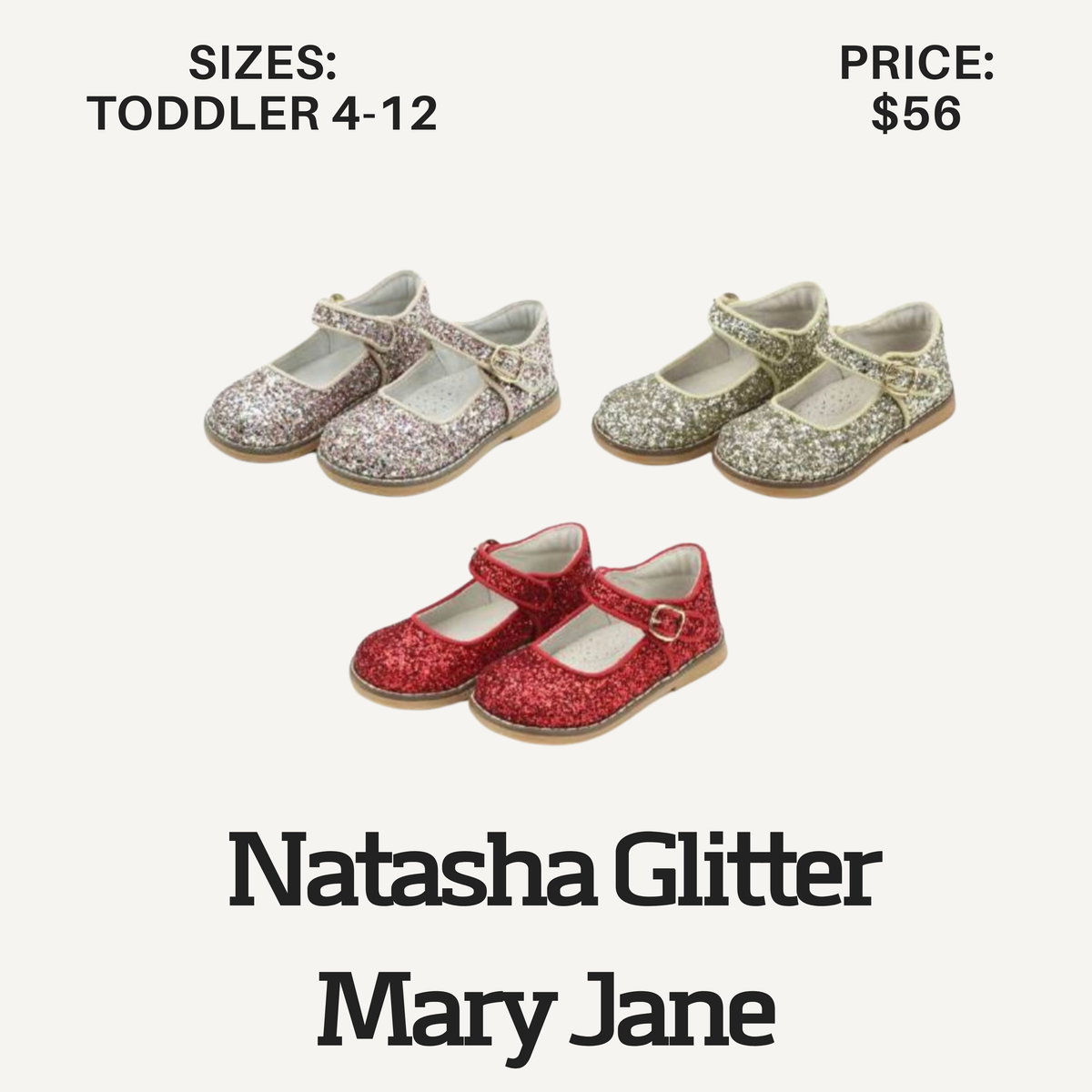 SHOES Natasha Glitter Mary Jane